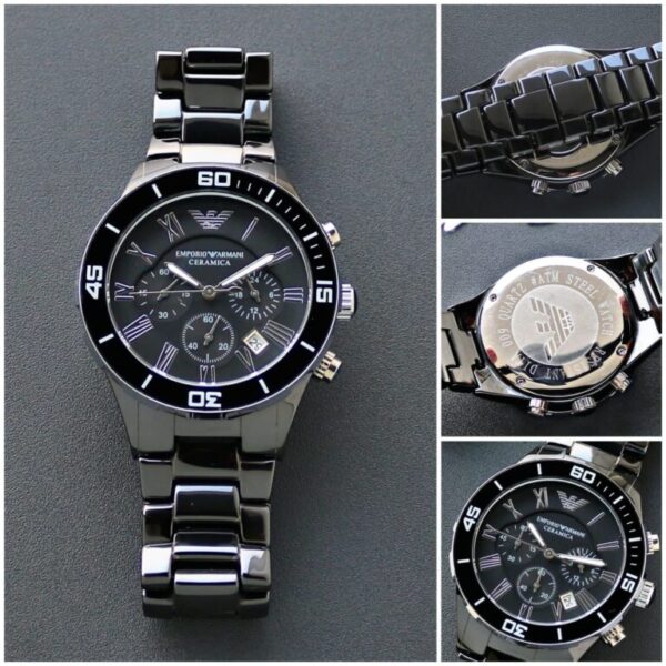 Luxury Watch Ceramica Series Black Silver - Image 2