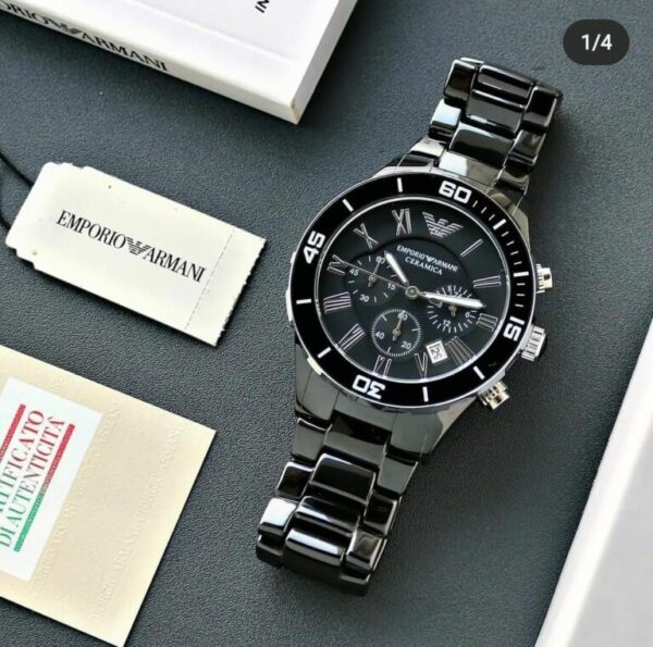Luxury Watch Ceramica Series Black Silver