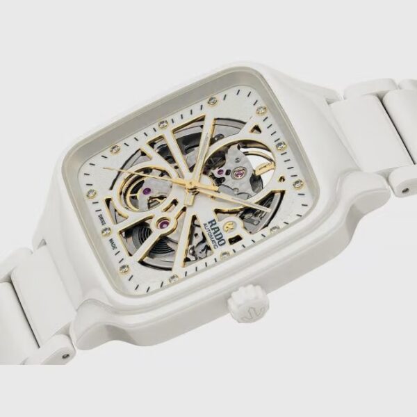 Designer Watch True Square Automatic Open Heart White - Image 3