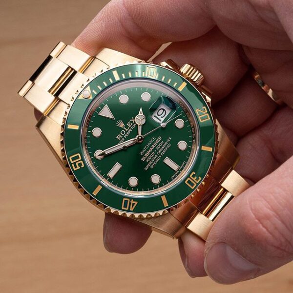 Luxury Watch Submariner Date Oyster Full Gold With Green Dial - Image 2