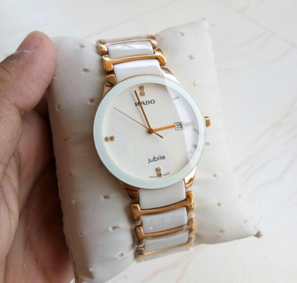 LUXURY WATCH CENTRIX FULL WHITE WITH GOLDEN - Image 2